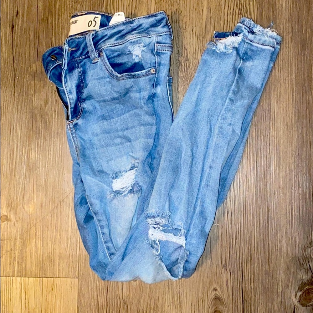 Ripped Jean Leggings